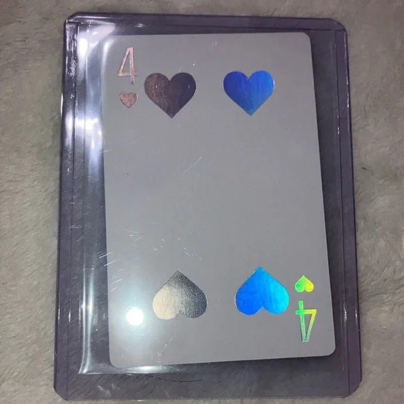 Dior JOY 3 or 4 of Hearts Playing Card /Protective Clear plastic case. Pick one - Picture 4 of 5